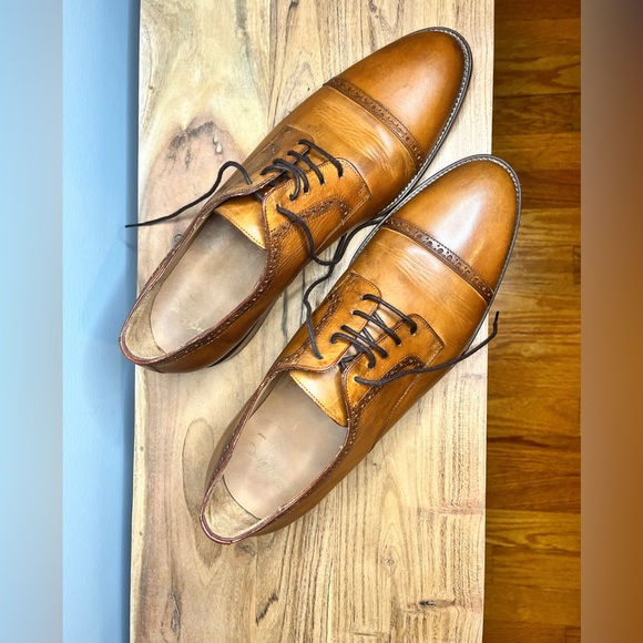 Alan Payne cap toe cognac/brown suede bucks. Size 10 M main image 6
